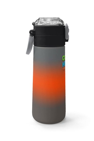 Coral High Kids Gray Orange Color Transitioning Straw and Direct Drinking Steel Thermos 500 ml 31949