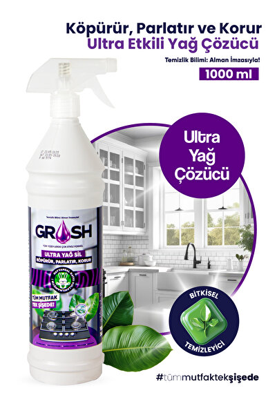 Grosh Ultra Güçlü Mutfak Yüzey Temizleyici ve Yağ Sökücü Sprey (Büyük Boy)