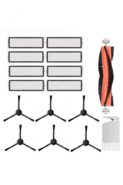 ibrush Filtru Hepa Dreame Z10 Pro, set de perii laterale negre de 16 bucăți, set de înlocuire compatibil Dreame Z10 Pro