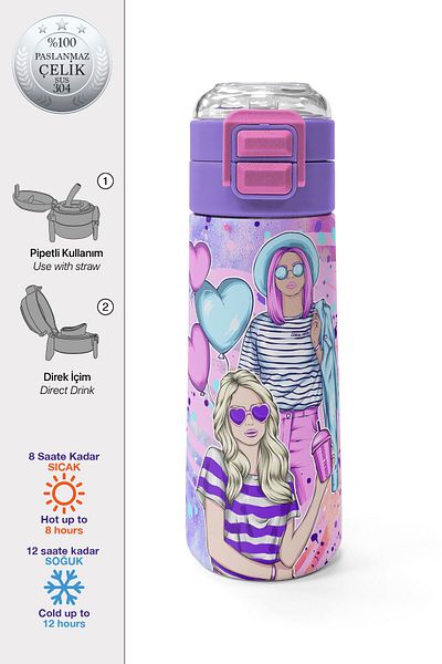 Coral High Steel Thermos(500ml)