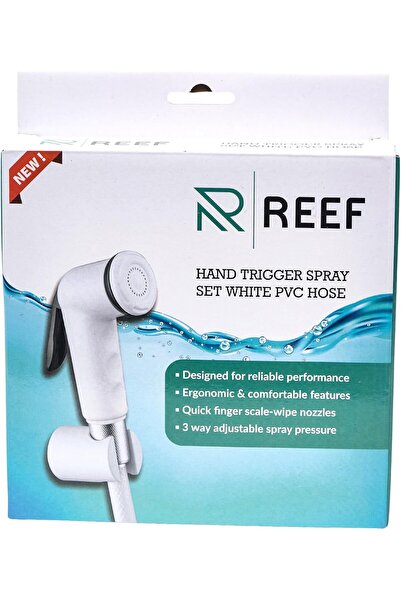 Reef Shattaf Set White – Model RF-WSS-02, Complete Bidet Spray Kit for Bathroom Use