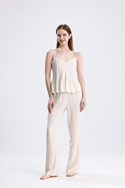 Laperissa Дамски комплект летни пижами с набори и панделки: стилни и удобни д...