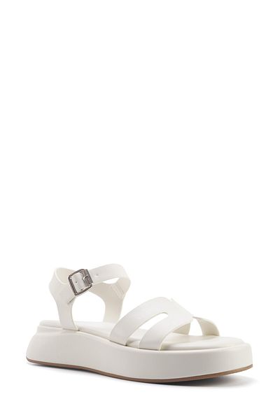 Nine West VELART 5FX KIRIK BEYAZ Kadın Kalın Taban Sandalet