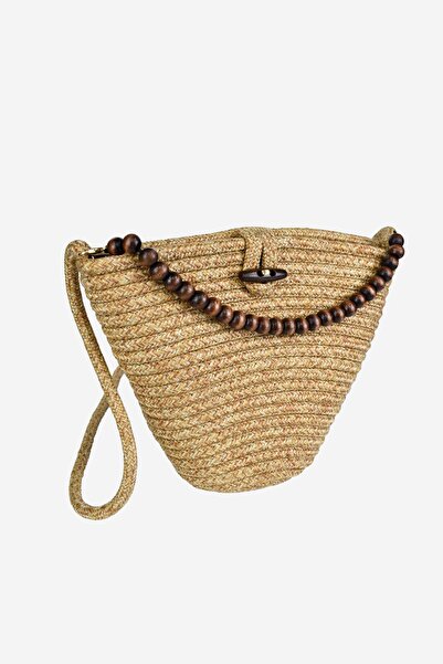 birizmoda Жіноча сумка з джутової мотузки з підвісками та ремінцями через пле...