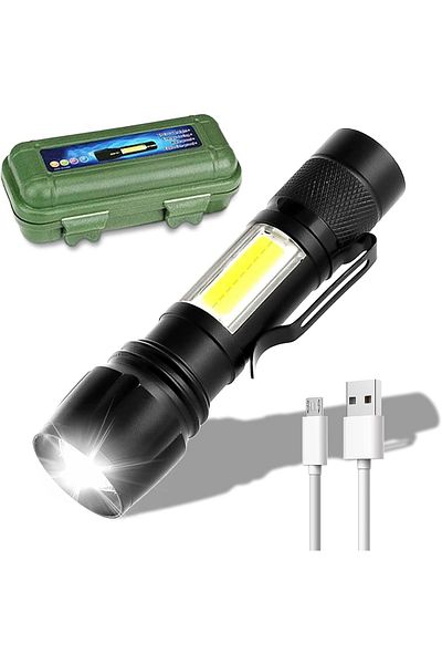 Primo Plus Plastic 5W Small Sun LED Torch Light, Battery Type: Lithium Ion, Cool White