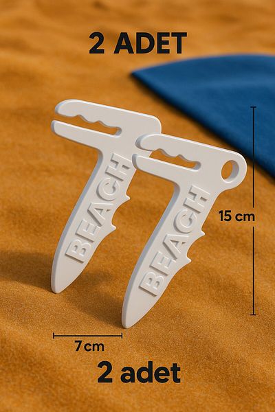 Rekatech Beach Towel Holder - 2-Piece Beach Towel Fixer - Beach Accessory