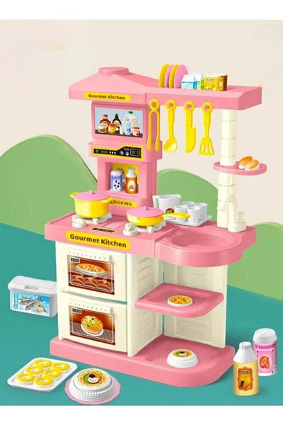 Toy Box Treasures صندوق ألعاب مكون من 51 قطعة ألعاب مطبخ للأطفال مجموعة ألعاب طبخ تظاهرية للأطفال