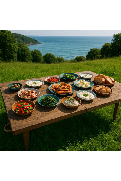 LİVİNGSTORE Industrial Living piknik masası - Katlanılabilir Çam Massif masa ...