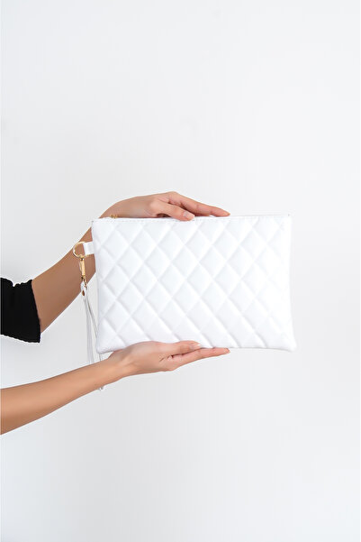 Capone Outfitters Paris Quilted Women's White Bag