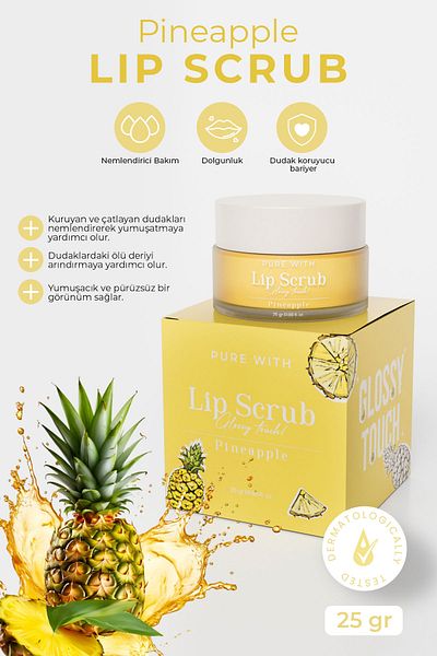 Purewith Glossy Touch Lip Scrub Pineapple Lip Peeling