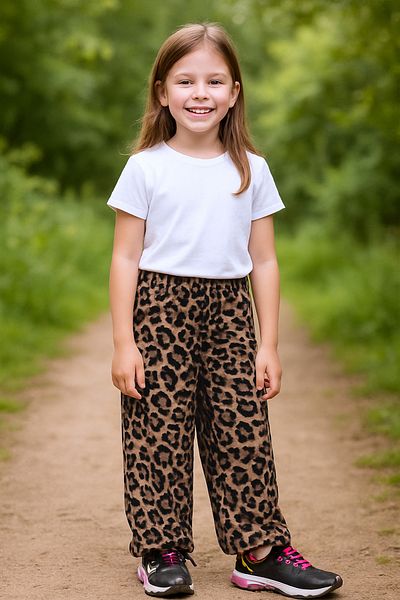 HÇM Girl's Bottom Leopard Wide Leg Patterned C5