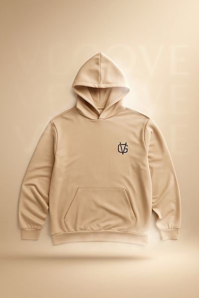 Vegove Hooded Printed Sweatshirt Ecru