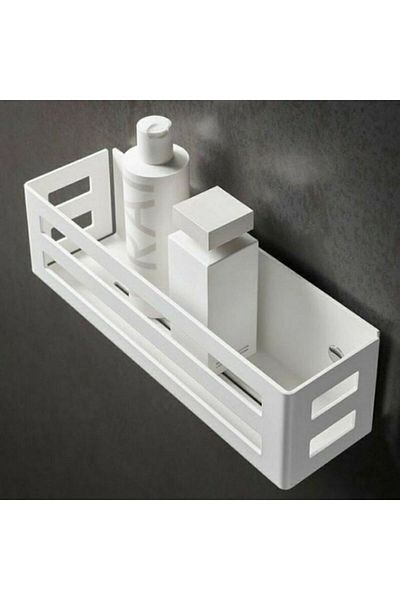 lyla concept Toren Μεταλλική θήκη για σαμπουάν Λευκή μέσα στο ντους