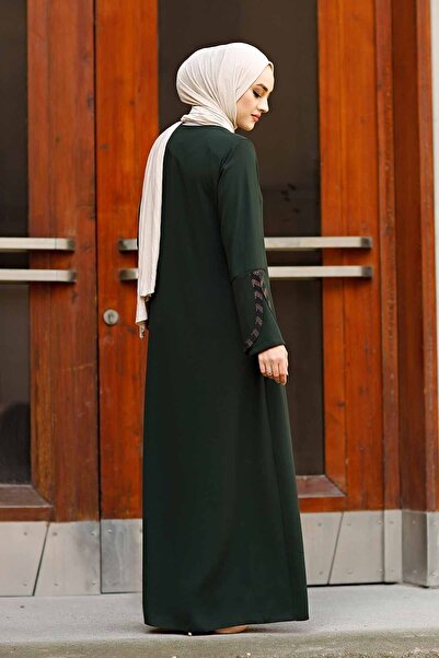 ISTANBUL STYLES ΑΝΤΙΓΡΑΦΟ - Μεγάλο μέγεθος πέτρινη ριγέ γυναικεία φεράτσα Λεπτομέρειες λέιζερ πέτρα κρεπ υφάσματα φερασέ