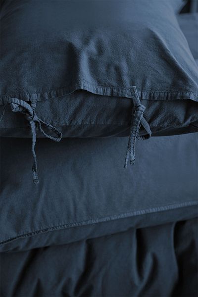 İssimo Home Σετ κρεβατιού Issimo Savanna Washed 100% βαμβακερή ποπλίνα Navy Blue