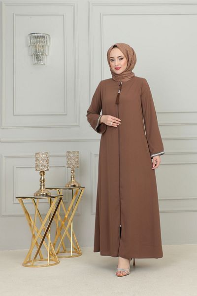 ISTANBUL STYLES КОПИЕ - Дълги ципове с каменни детайли - турска ислямска мода