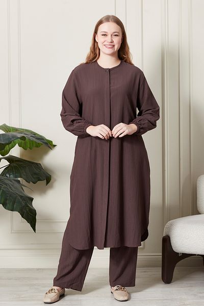 Ferace Women's Plus Size Seersucker Two-Piece Suit
