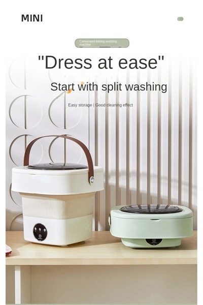 Denx Portable Mini Foldable Washing Machine, Baby Clothes and Underwear Washing Machine