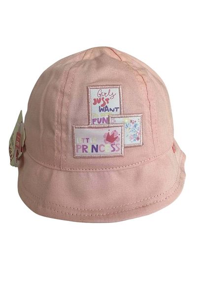 wakawakakidsstore Pink "Little Princess" and "Girls Just Want Fun" Patch Embroidered Baby Girl Hat