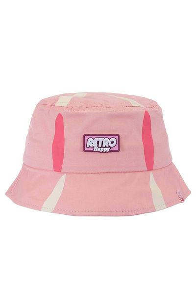wakawakakidsstore Retro Happy" Written Baby Girl Bucket Hat