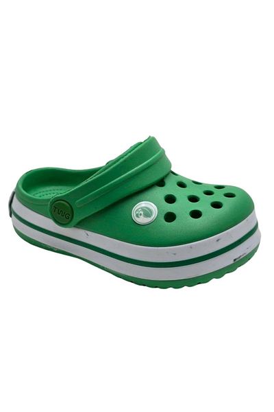 wakawakakidsstore Green White Striped Children's Booties Slippers