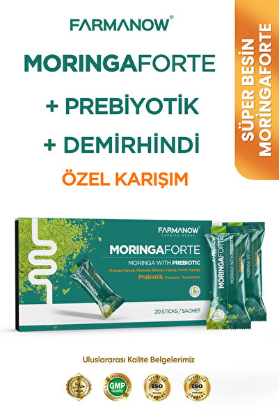 FARMANOW Moringaforte & Prebiyotik Detox Form Özel Karışım 20 Kutu