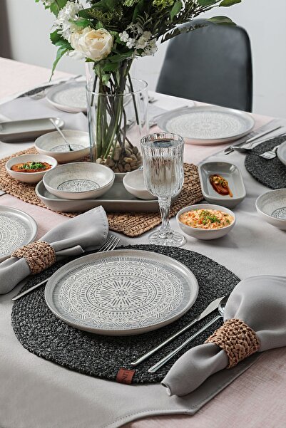 Keramika Stone Kahvaltı Takımı 18 Parça 6 Kişilik 21426-27