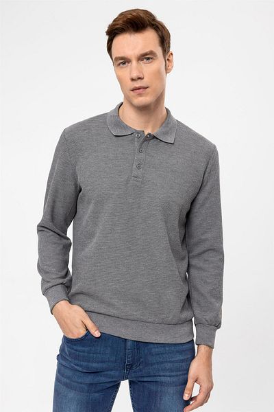 SÜVARİ Φούτερ Polo Neck Regular Fit Dobby