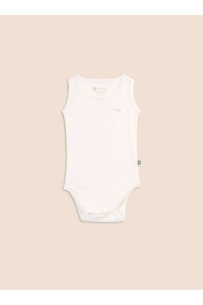natuline Organic Cotton Baby Bodysuit - Zero Sleeve, Basic Nature 2-Piece Bodysuit