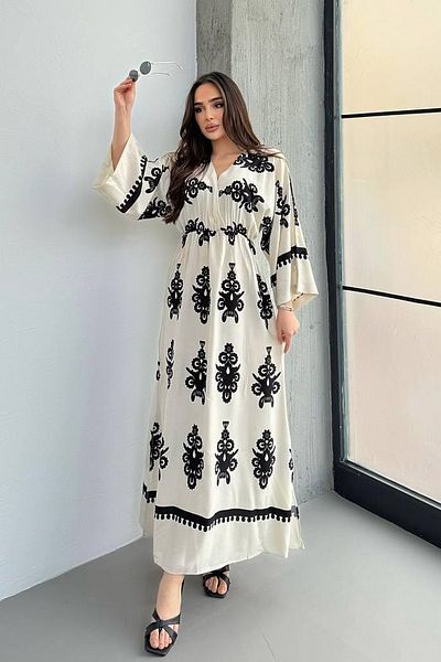 DPARİS Ethnic Pattern Dress
