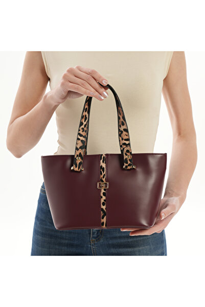 DMR PLACE Women's Leopard Detailed Hand and Shoulder Bag