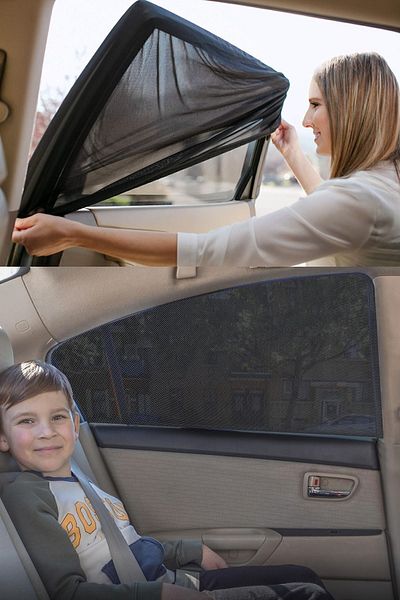 HASBY 1 buc. Parasolar pentru geam lateral pentru mașină Parasolar pentru geam lateral pentru vehicul Parasolar automat pentru mamă, bebeluș, călătorie, perdea pentru alăptare