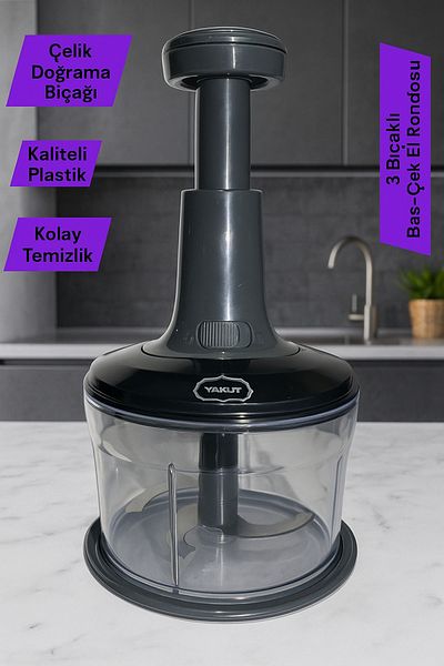 CHANCE GİFT Hand Rondo with a Press 3 Blades 15X12 cm Dimension 1 kg