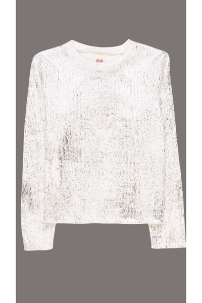 wakawakakidsstore Дівчачий комбінезон з воланами на рукавах і принтом з золотою фольгою - Екрю - 8-9 років