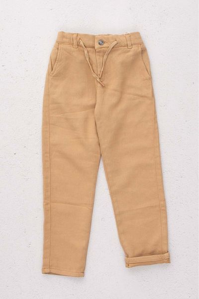 wakawakakidsstore Boys' Trousers with Elastic Waist and Drawstring Pockets - 10 Years