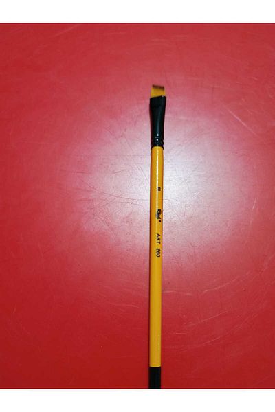 Rich 280 Series Side Cut Tip Synthetic Brush No:8 Suitable for Use in Oil, Acrylic and Gouache Paint