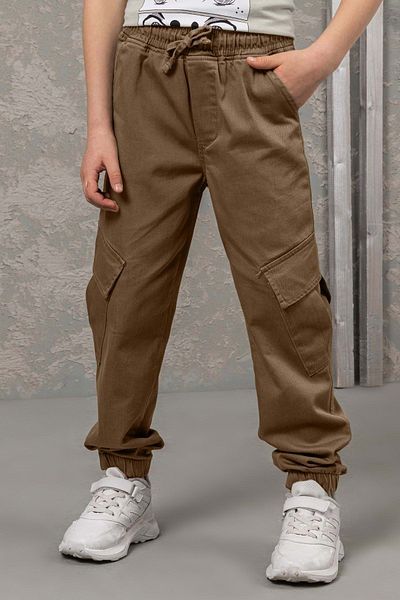 ww waka waka kids store Cargo Pocket Boys' Trousers with Elastic Waist and Legs
