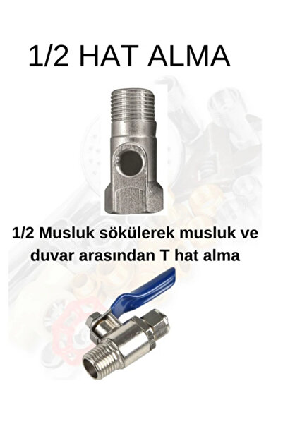 alkalinees Su Arıtma 1/2 " Pirinç Malzeme Hat Alma Aparatı ve Vanası Uyumlu
