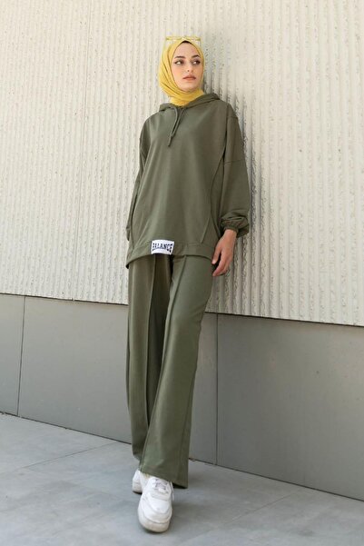 lamelif Χακί Balance Crest Twin Σετ