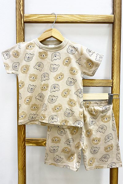 HÇM Boy's Shorts Suit Teddy Bear Printed E24