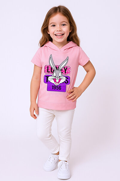 HÇM Kız Çocuk Tshirt Tavşan Baskılı A3