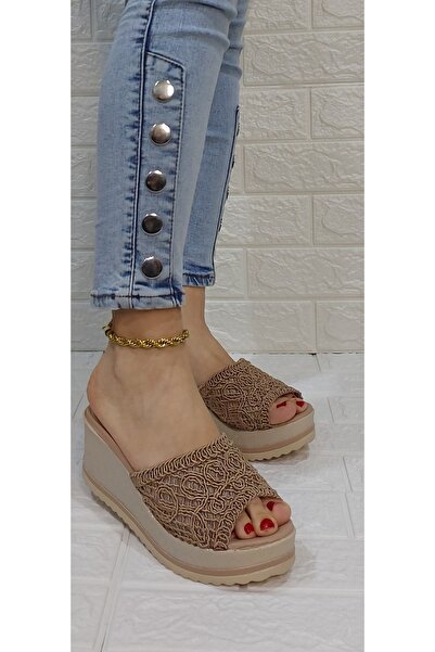 FHM AYDOGDU Плетени пантофи с блясък - Mink Knitting