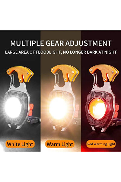 jvx Jv-9876 Çok Fonksiyonlu Led Işık Usb Şarjlı Çakmak, Şişe Açacağı Kamp Aksesuarı