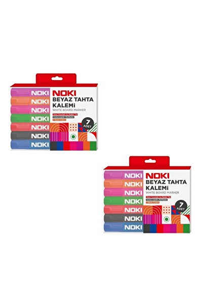 Noki NOKİ BEYAZ TAHTA KALEMİ YEDİLİ SET ( İki Adet )