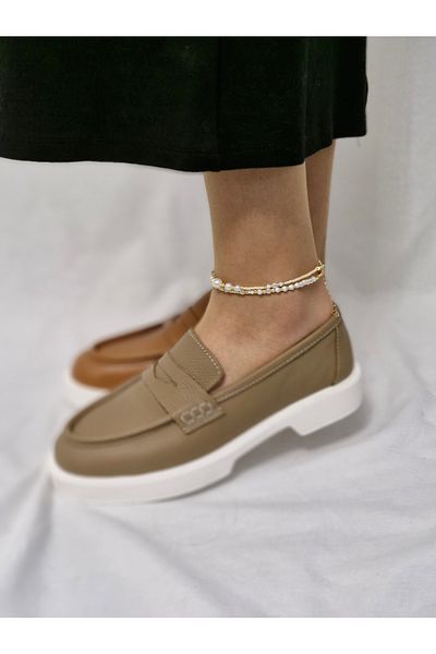 aayak&kabımofficial Genuine Leather Stylish and Comfortable Women's Loafer Shoes Comfortable and Elegant Choice for Daily Wear
