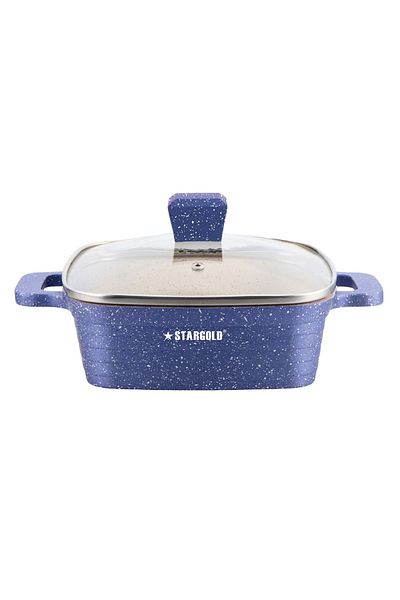 Generic Stargold 10-piece Nonstick Granite Cookware Set–elegant Cookware Set With Square Pots And Glass Lids