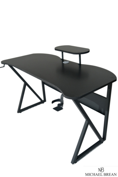 Michael Brean Özel Tasarım Oyuncu Masası 135 Cm Bardaklık Ve Kulaklık Tutucu Hediye