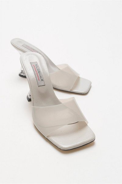Niloshka Διαφανείς παντόφλες Soul Soft Grey λουστρίνι