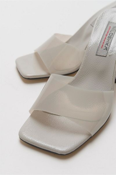 Niloshka Διαφανείς παντόφλες Soul Soft Grey λουστρίνι