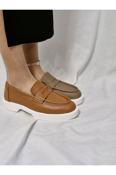 aayak&kabımofficial Genuine Leather Stylish and Comfortable Women's Loafer Shoes Comfortable and Elegant Choice for Daily Wear
